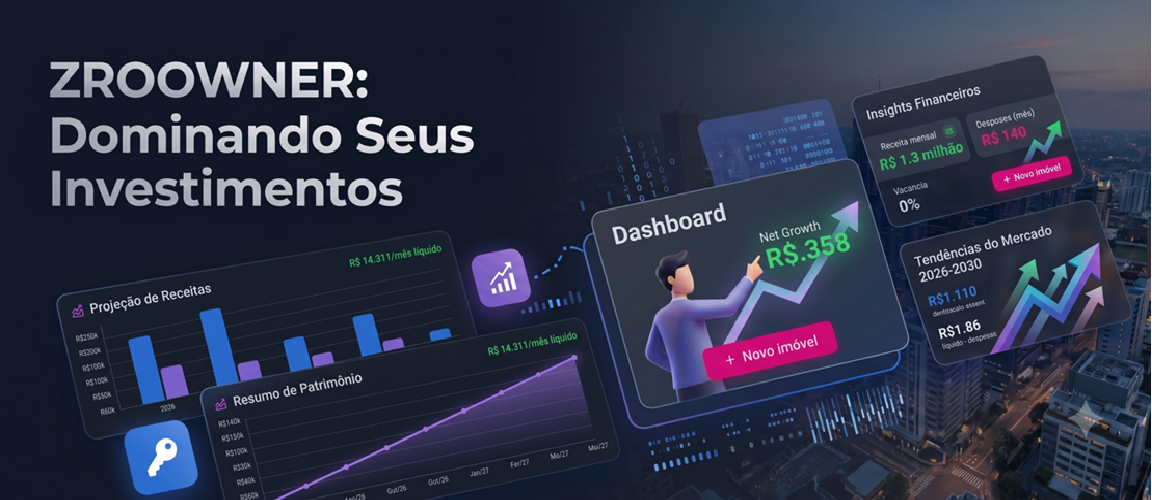 A plataforma que transforma dados do seu imóvel em decisões inteligentes Zroo Owner.
